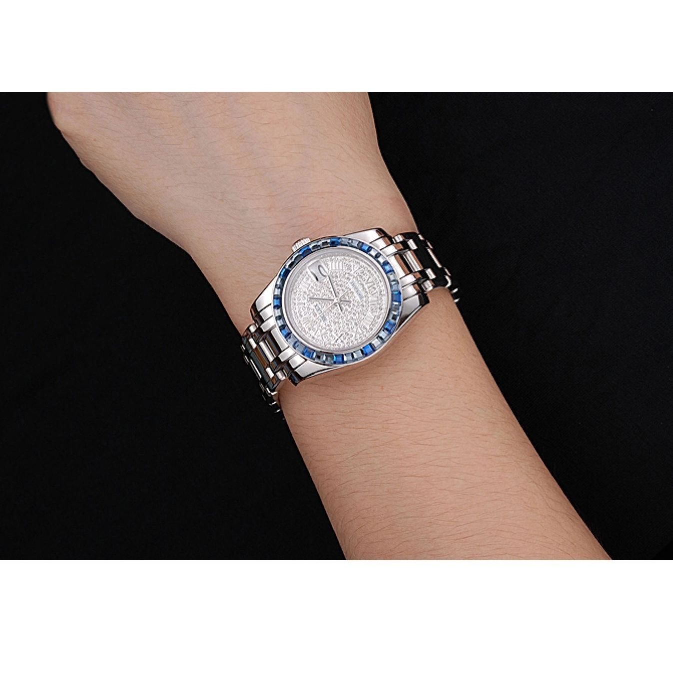 Good Copy Rolex Watches Case Dial Blue And Bracelet Rolex Jewels 622834 Datejust Stainless Bezel Diamond Steel 0711